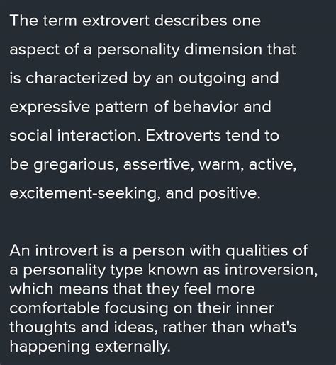 what do you mean by introvert and extrovert? - Brainly.in