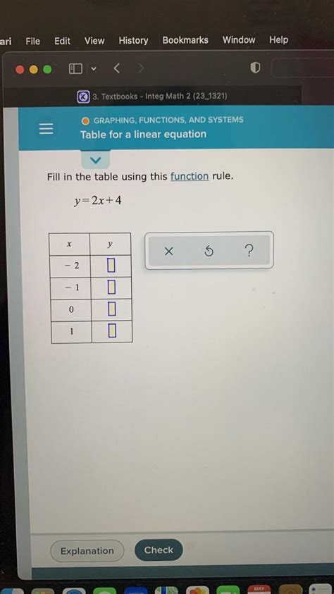 Fill in the Table Using the Function Rule 的图像结果