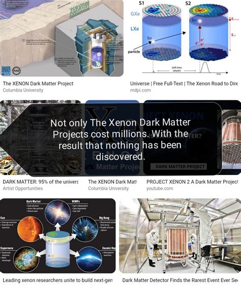 Not only The Xenon Dark Matter Projects cost millions. With the result that nothing has been ...