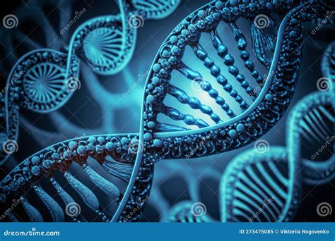 DNA Molecule Under The Microscope. Generated By AI Royalty-Free Stock ...