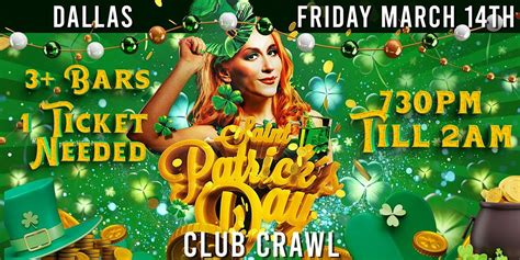 Dallas St. Patricks Day Bar Crawl Party 2025 | Friday, March 14th ...