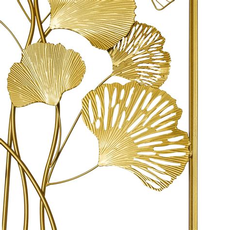 Buy Gingko Leaves Panel Golden Wall Decor - Home Artisan
