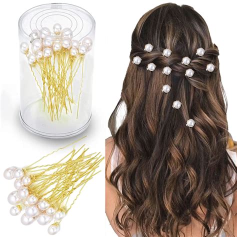Buy TEMPERIA (12pcs) Pearl Hair Accessories for Women's & Girls ...
