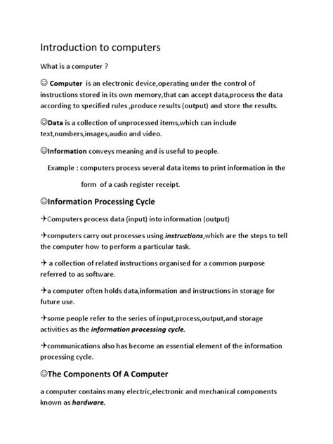 Image result for Introduction Sample for Computer