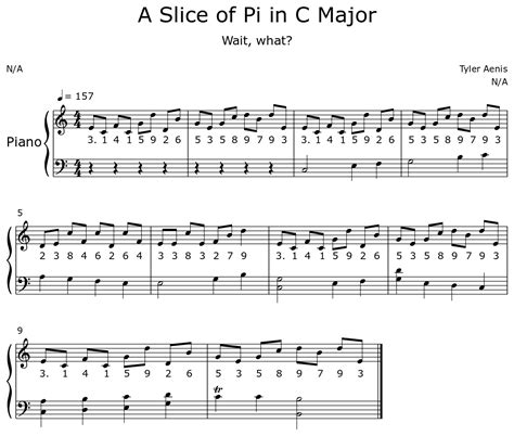 A Slice of Pi in C Major - Sheet music for Piano