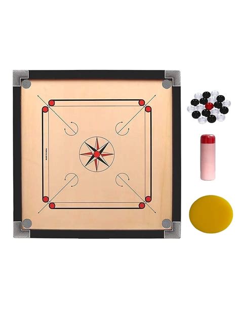 Buy Carrom Board (Round Pocket 34 Inches) Full Size Carrom Board ...