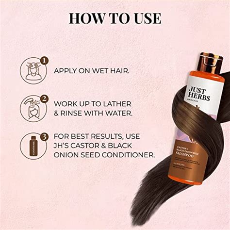 Buy Just Herbs Castor & Black Onion Seed Shampoo Online