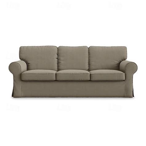 3 Seater Sofa Cover For Ektorp Couch Cover with 3 Cushion Cover and 3 ...