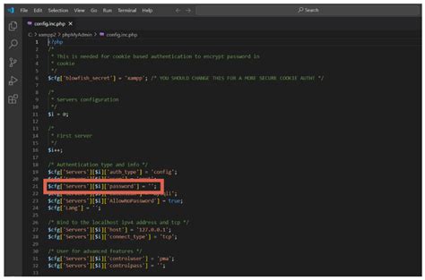 Image result for XAMPP MySQL Password