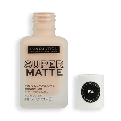 Relove by Revolution Supermatte Foundation F4 4pc Set + 1 Full Size Pr ...