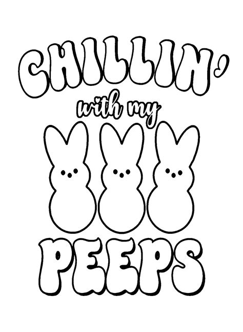 Peeps coloring pages free printable – Artofit