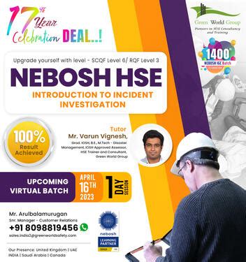 Pursue NEBOSH Incident Investigation At Offer Price - Professional ...
