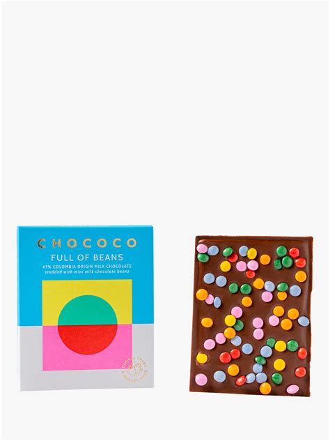 Chococo Full of Beans 47% Milk Chocolate Bar, 75g