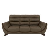 Buy Davos Three Seater Ash Grey Premium Leatherette Sofa Online At Durian