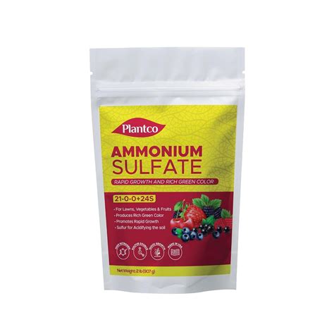 Ammonium Sulfate 21-0-0 Fertilizer from Plantco with 21% Nitrogen & 24% ...