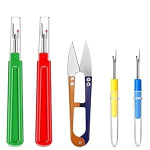 4 PCS Seam Ripper,Set Contains 2 Large Stitch Rippers,2 Small Thread ...
