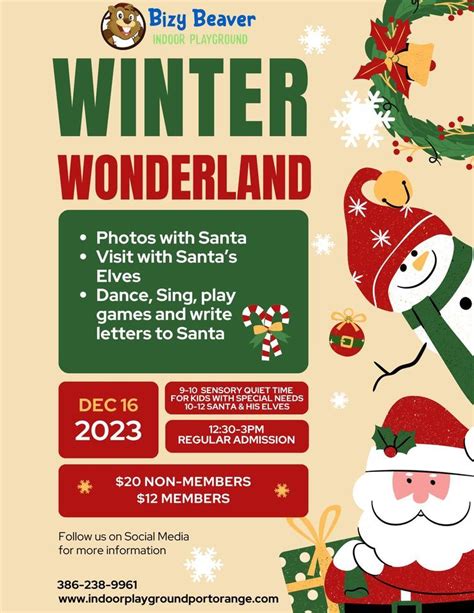 Bizy Beaver Winter Wonderland Party, Bizy Beaver Indoor Playground ...