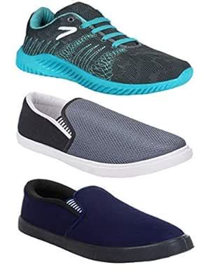 Buy Camfoot Men's Multi-Coloured Canvas Casual Shoes/Loafers/Moccasins ...