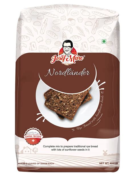 JOSEF MARC Nordlander Mix, Rye Bread with Sunflower Seeds, 400 grams ...