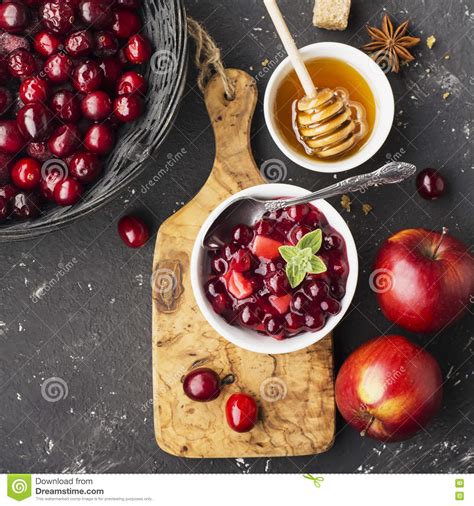 Home Relish Sauce of Apples and Cranberries for Submission To Various ...