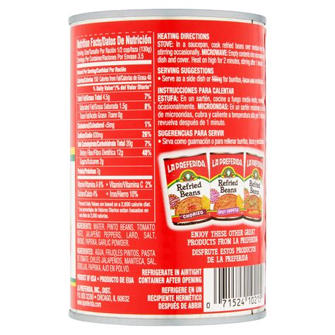 La Preferida Refried Beans with Zesty Salsa, 16 oz