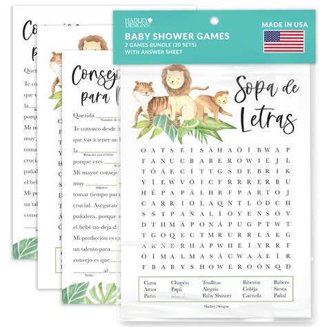 Juegos Baby Shower Para Imprimir. 11 Juegos En PDF. Baby Shower Games ...