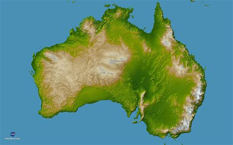 Australia Terrain HD Map Wallpaper