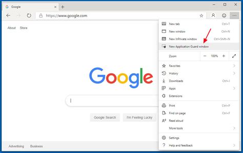 Application Guard Edge 的图像结果