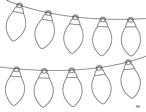 Christmas Light Templates - 25 FREE Printable Pages | Printabulls