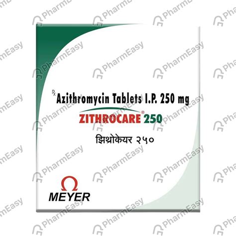 Zithrocare 250 MG Tablet (6): Uses, Side Effects, Price & Dosage ...