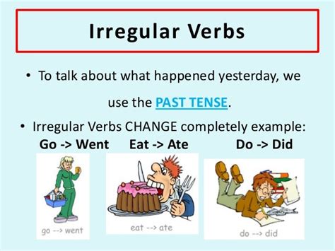 Simple Past Tense Examples Regular And Irregular Verbs - Design Talk