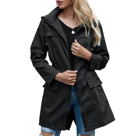 Mmoneyake Raincoats for Women with Hood Waterproof Windbreaker Rain ...