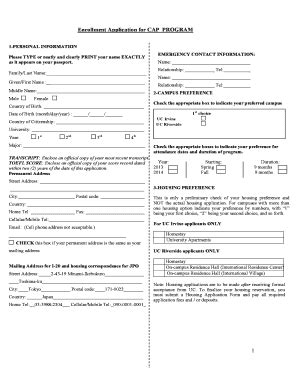 Cap Program Application Form 的图像结果