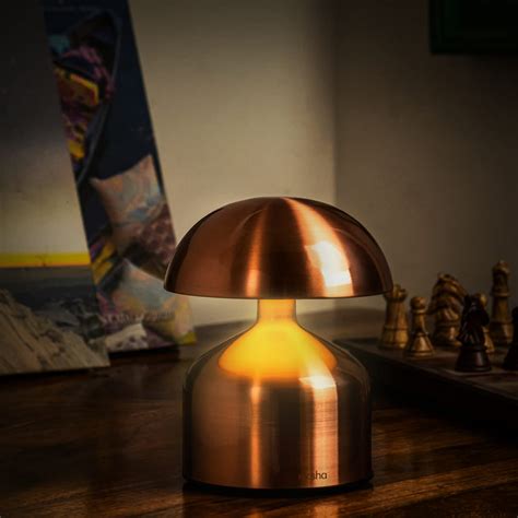 Buy rosha Coral Wireless Iron LED Table Lamps with Cozy Warm Lighting ...