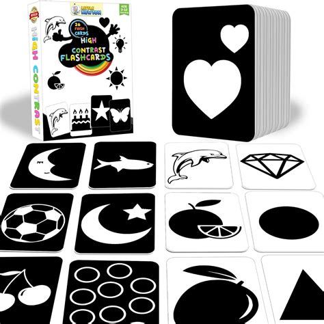 Buy LittleNewton Flash Cards for Babies - New Born High Contrast Flash ...