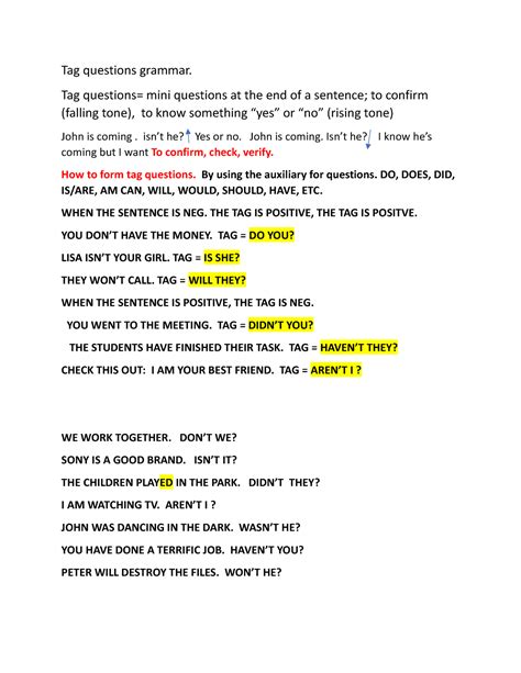 How to Use Tag Questions 的图像结果