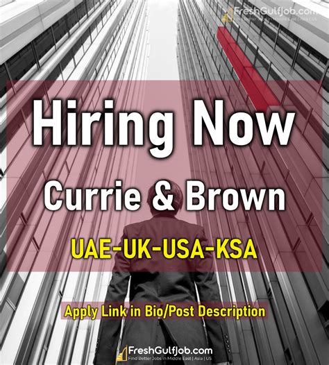 Currie and Brown Jobs UAE-UK-USA-KSA 2024
