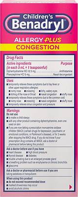 Buy Children's Benadryl Allergy Plus Congestion Liquid, Made with ...