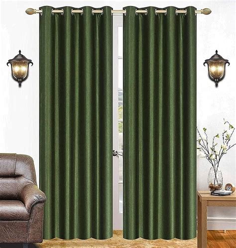 Buy Panipat Textile Curtain Plain Solid Room Darkening Door Eyelet ...