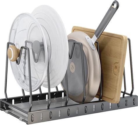 Amazon.com - WANLIAN Sheet Pan Organizer Rack for Cabinet, Pot and Pan ...