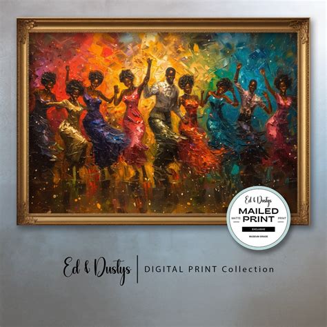 Vintage African Oil Painting, African American People, Neutral Wall Art, African Celebration ...