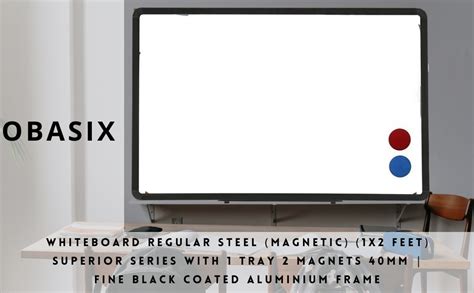 OBASIX® Superior Series Magnetic White Board 1x2 Feet | Heavy Aluminium ...