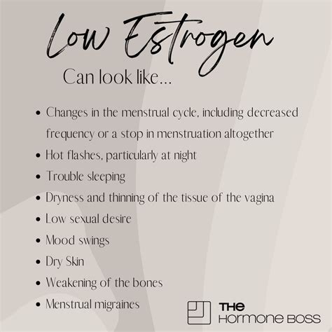 Common Symptoms of Low Estrogen