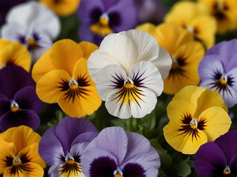 Wallpaper Pansy Flowers Free Stock Photo - Public Domain Pictures