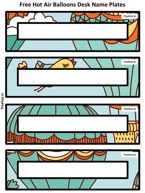 Free Hot Air Balloons Bulletin Board Decorations and Craft Printables #270