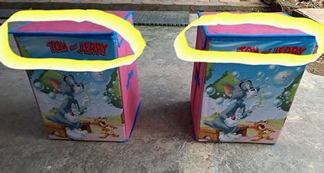PrettyKrafts Tom and Jerry Kid's Fabric Toys Organizer with Top Lid ...