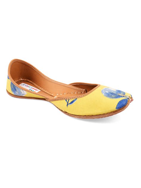DESI COLOUR Women Yellow Ethnic Punjabi Jutti – Desi Colour