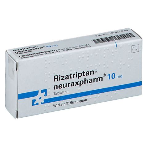 Rizatriptan-neuraxpharm® 10 mg 3 St mit dem E-Rezept kaufen - Shop Apotheke