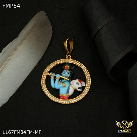 Freemen Shree gwal krishna pendant with mina for Men - FMP54 – Freemen®