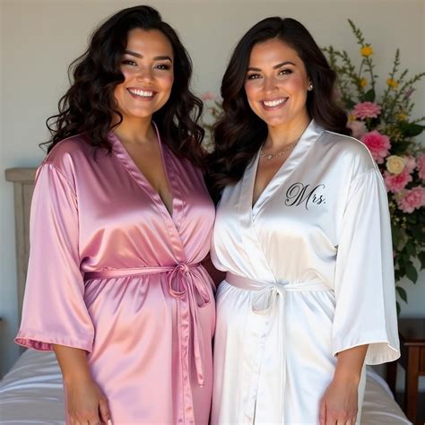 Womens Plus Bridesmaid Robes, Personalized Robes, Bridesmaid Proposal ...
